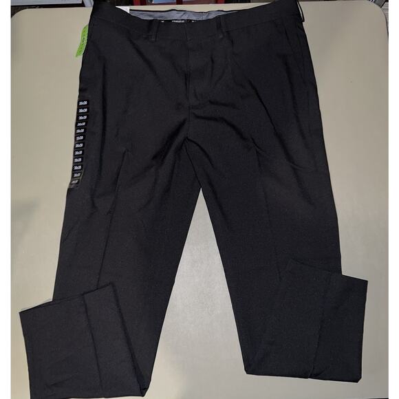 Haggar Premium Flex Performance Comfort Straight Fit Men’s 36Wx30L Black Pants - Picture 1 of 7